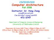 Instructor: Dr. Hong Jiang