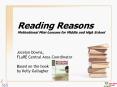 Reading Reasons Motivational MiniLessons for Middle and High School PowerPoint PPT Presentation
