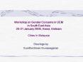Workshop on Gender Concerns in UEM in South East Asia 2021 January 2005, Hanoi, Vietnam Cities In Ma PowerPoint PPT Presentation