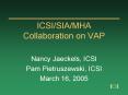ICSISIAMHA Collaboration on VAP PowerPoint PPT Presentation