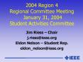 2004 Region 4 Regional Committee Meeting January 31, 2004 Student Activities Committee PowerPoint PPT Presentation