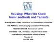 Housing: What We Know from Landlords and Tenants PowerPoint PPT Presentation