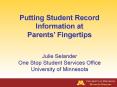 Putting Student Record PowerPoint PPT Presentation