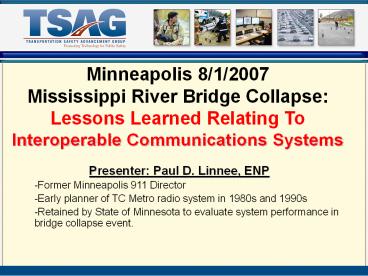 Presenter: Paul D. Linnee, ENP