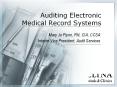 Auditing Electronic Medical Record Systems PowerPoint PPT Presentation