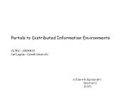 Portals to Distributed Information Environments