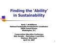 Finding the Ability in Sustainability PowerPoint PPT Presentation