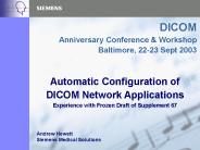 Automatic Configuration of DICOM Network Applications