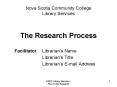 Nova Scotia Community College Library Services PowerPoint PPT Presentation
