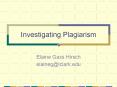 Investigating Plagiarism PowerPoint PPT Presentation