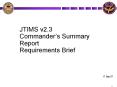JTIMS v2.3 PowerPoint PPT Presentation