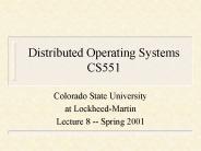 Distributed Operating Systems CS551