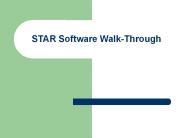 STAR Software Walk-Through