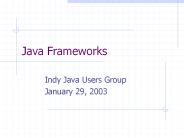 Java Frameworks