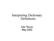 Interpreting Dictionary Definitions