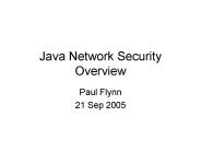 Java Network Security Overview