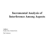 Incremental Analysis of Interference Among Aspects