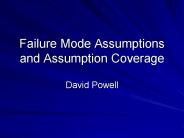 Failure Mode Assumptions and Assumption Coverage