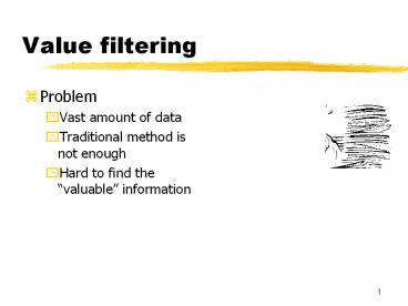 Value filtering
