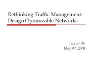 Rethinking Traffic Management: Design Optimizable Networks