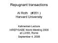 Repugnant transactions Al Roth