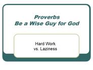 Proverbs Be a Wise Guy for God