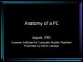 Anatomy of a PC PowerPoint PPT Presentation