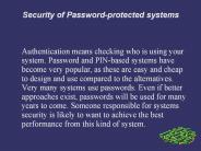 Security of Password-protected systems