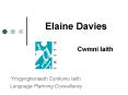 Elaine Davies PowerPoint PPT Presentation