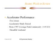 Beams Week in Review