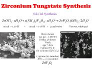 Zirconium Tungstate Synthesis