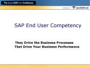 SAP End User Competency PowerPoint PPT Presentation