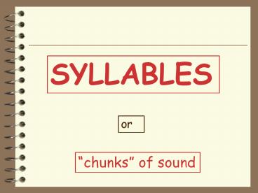 SYLLABLES presentation | free to view