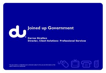 Joined up Government