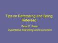 Tips on Refereeing and Being Refereed PowerPoint PPT Presentation