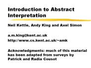 Introduction to Abstract Interpretation