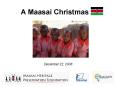 A Maasai Christmas PowerPoint PPT Presentation
