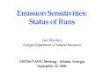 Emission Sensitivities: Status of Runs PowerPoint PPT Presentation