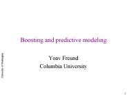 Boosting and predictive modeling