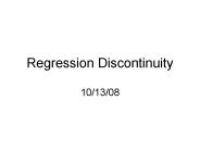 Regression Discontinuity