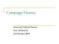Campaign Finance PowerPoint PPT Presentation