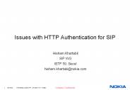 Issues with HTTP Authentication for SIP