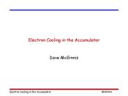 Electron Cooling in the Accumulator