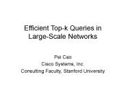 Efficient Top-k Queries in Large-Scale Networks