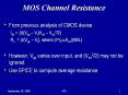 MOS Channel Resistance PowerPoint PPT Presentation