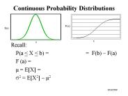 Continuous Probability Distributions