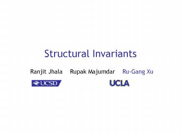 Structural Invariants