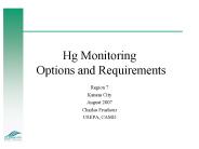 Hg Monitoring Options and Requirements
