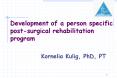 Development of a person specific postsurgical rehabilitation program PowerPoint PPT Presentation