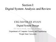 Section I: Digital System Analysis and Review